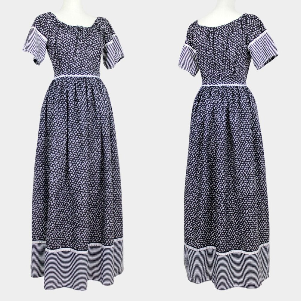 Vintage 80s Prairie Floral Skirt Set